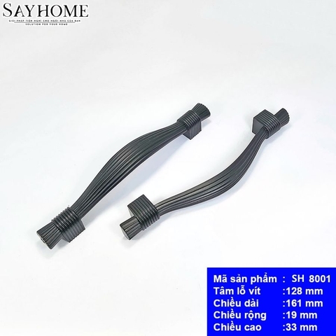 Tay nắm tủ tân cổ điển màu đen SH8001