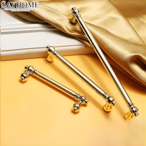 Tay nắm tủ tân cổ điển màu vàng gold SH1155