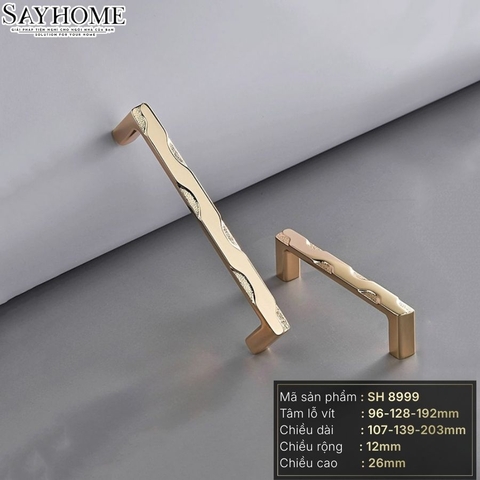 Tay nắm tủ tân cổ điển màu vàng hồng Rose Gold SH8999