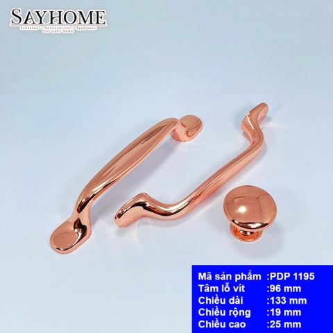 Tay nắm tủ hiện đại vàng hồng PDP1195
