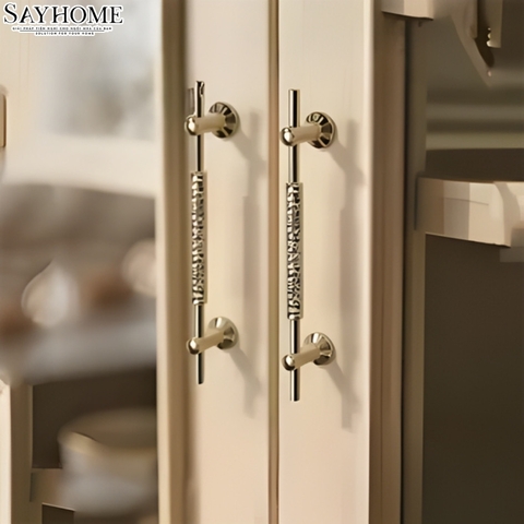 Tay nắm đũa tân cổ điển vintage màu vàng gold 18k SH1123