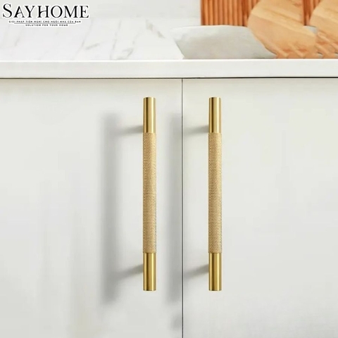 Tay nắm tủ tân cổ điển Vintage màu vàng gold SH2383