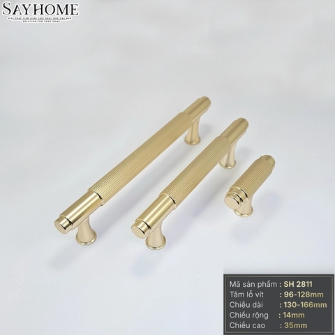 Tay nắm tủ tân cổ điển vintage màu vàng gold SH2811