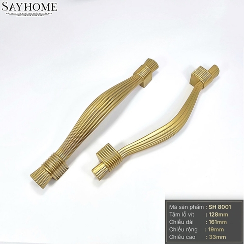 Tay nắm tủ tân cổ điển vintage màu vàng SH8001