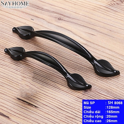 Tay nắm tủ tân cổ điển Vintage màu đen SH8068