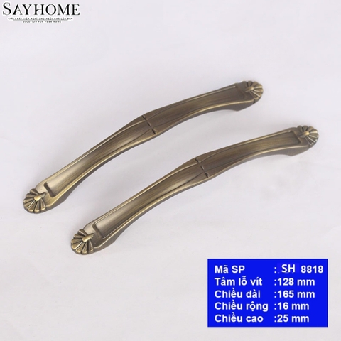 Tay nắm tủ tân cổ điển Vintage màu đồng SH8818