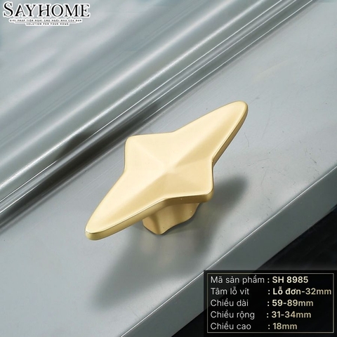 Tay nắm tủ tân cổ điển màu vàng gold SH8985