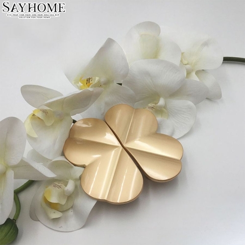 Tay nắm tủ tân cổ vintage bán nguyệt màu vàng gold SH9242