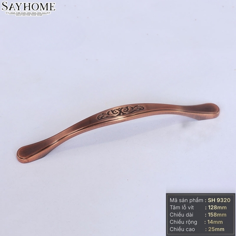 Tay nắm tủ tân cổ điển Vintage màu đồng SH9320