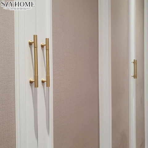 Tay nắm đũa tân cổ điển vintage màu vàng gold SH9632