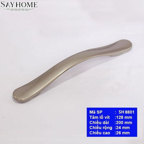 Tay nắm tủ tân cổ điển Vintage màu bạc SH8801