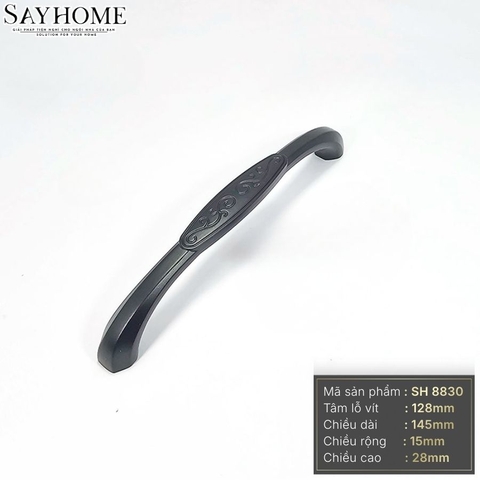Tay nắm tủ tân cổ điển vintage màu đen mờ SH8830