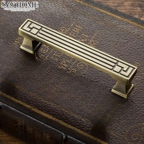 Tay nắm tủ tân cổ điển Vintage màu đồng SH8299