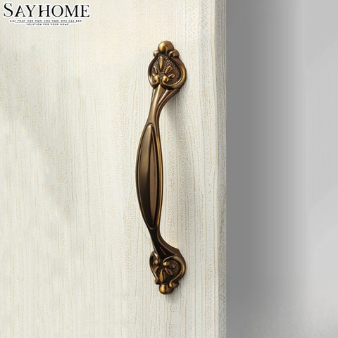 Tay nắm tủ tân cổ điển vintage màu đồng SH8857