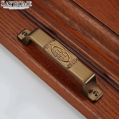 Tay nắm tủ tân cổ điển vintage màu đồng SH8891