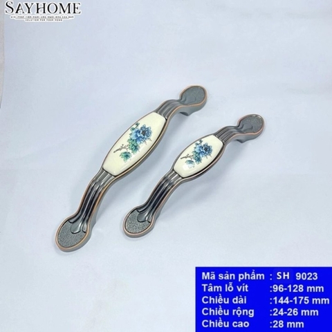 Tay nắm tủ tân cổ điển Vintage màu đồng SH9023