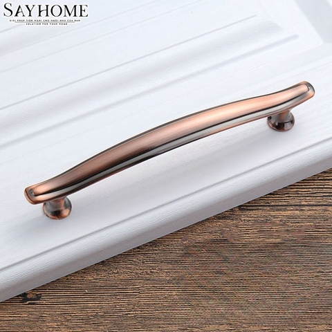 Tay nắm tủ tân cổ điển Vintage màu đồng SH9360