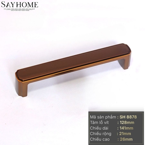Tay nắm tủ tân cổ điển vintage màu vàng đồng SH8878