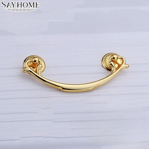 Tay nắm tủ tân cổ điển Vintage màu vàng gold 18k SH8298