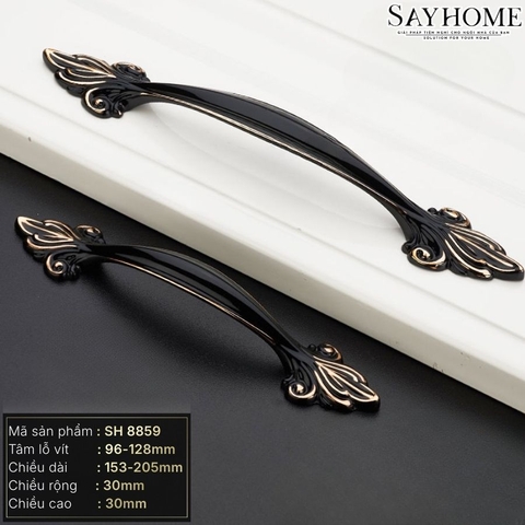 Tay nắm tủ tân cổ điển vintage màu vàng gold, đen, trắng ngọc trai vàng, đồng đen và đồng đỏ SH8859