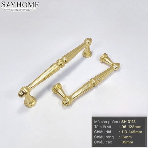 Tay nắm tủ tân cổ điển vintage màu vàng gold SH3113
