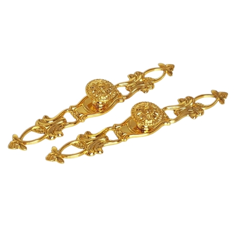 Tay nắm tủ tân cổ điển vintage màu vàng gold SH8297