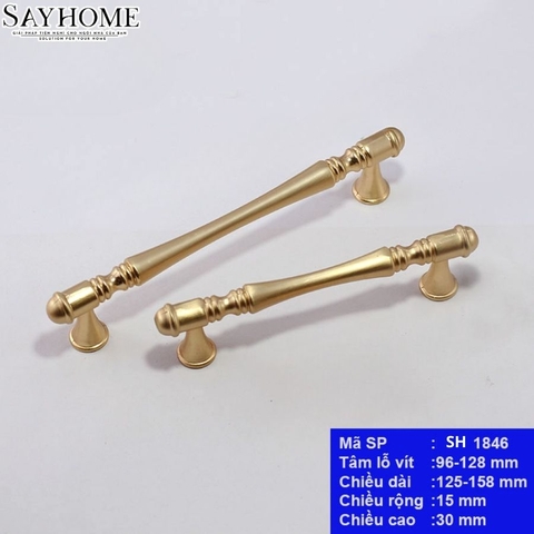 Tay nắm tủ tân cổ điển Vintage màu vàng mờ SH1846
