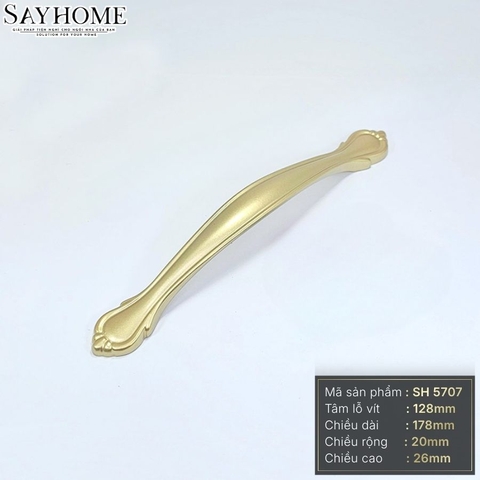 Tay nắm tủ tân cổ điển vintage màu vàng gold SH5707