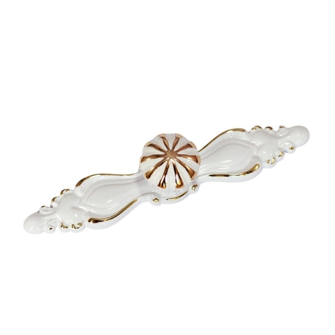 Tay nắm tủ tân cổ điển vintange màu trắng vàng SH8853