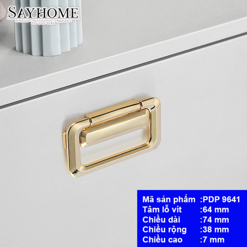 Tay nắm tủ hiện đại vàng bóng PDP9641