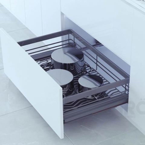 Kệ đựng xoong nồi GROB C1NNX.60/70/75/80/90 hợp kim nhôm phủ Nano, nan Oval - Hàng chính hãng GROB