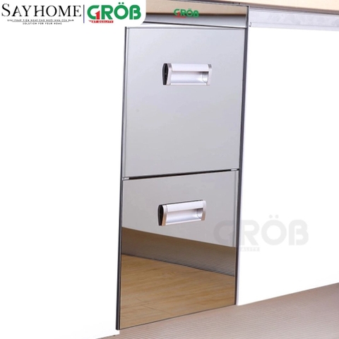 Thùng gạo GROB RB2 - 300B NEW, RB2 - 300W NEW mặt gương 2 ngăn tại thành phố Hồ Chí Minh