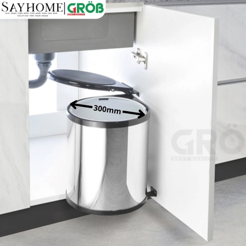 Thùng rác GROB EG- 101, EG- 103  tròn gắn cánh - Hàng chính hãng GROB