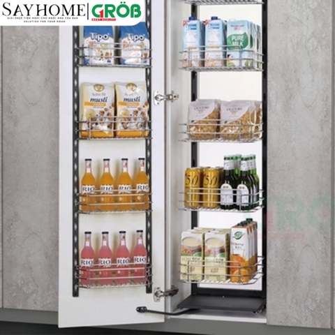 Tủ đồ khô GROB UB-245/260/445S/460S/660S/645S 2-4-6 tầng inox mạ Crom, nan tròn - Hàng chính hãng GROB