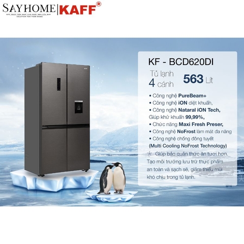 Tủ lạnh KAFF KF - BCD620DI cao cấp 563 lít tại thành phố Hồ Chí Minh