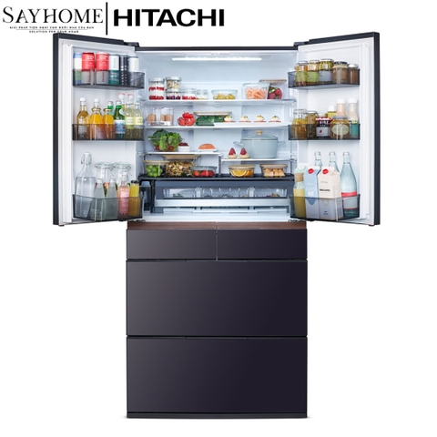 Tủ lạnh 6 cánh màu xám khói Hitachi R-GW670TV (XM) 670 Lít tại thành phố Hồ Chí Minh