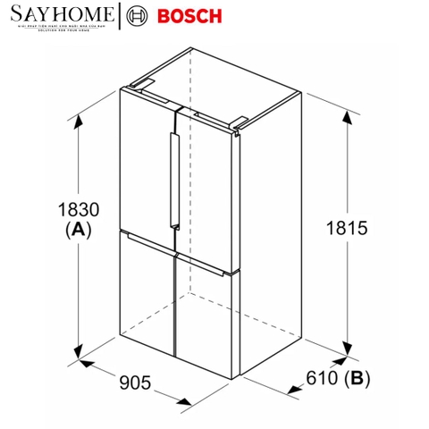 Tủ lạnh BOSCH KFN96APEAG Serie 6 4 cánh tại thành phố Hồ Chí Minh