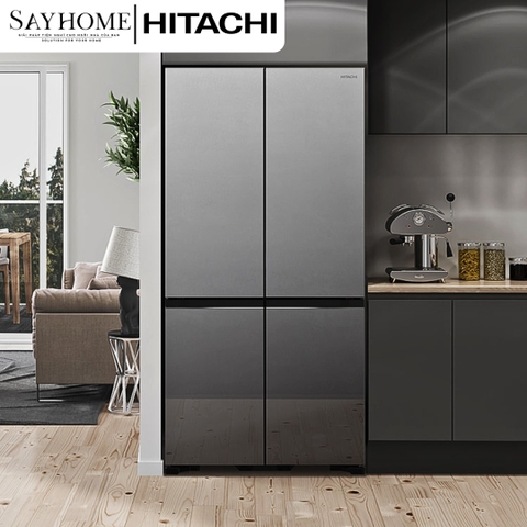 Tủ lạnh 4 cánh màu đen Hitachi HR-WB640VGV0X 569 Lít - Hàng chính hãng