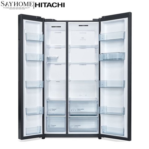 Tủ lạnh 2 cánh màu trắng Hitachi HRSN9713ESMGWVN 656 Lít - Hàng chính hãng