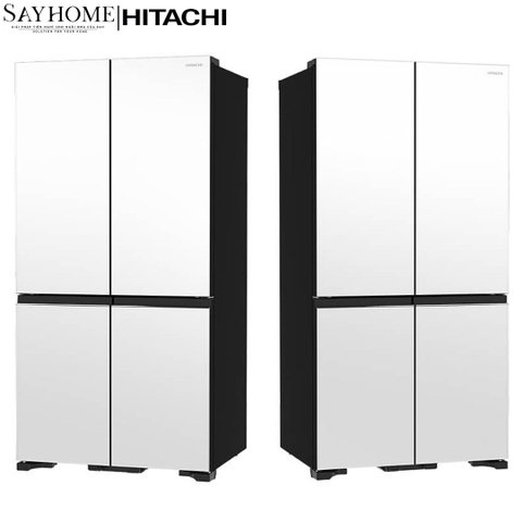 Tủ lạnh 4 cánh màu trắng Hitachi R-WB640VGV0X-MGW 569 Lít - Hàng chính hãng