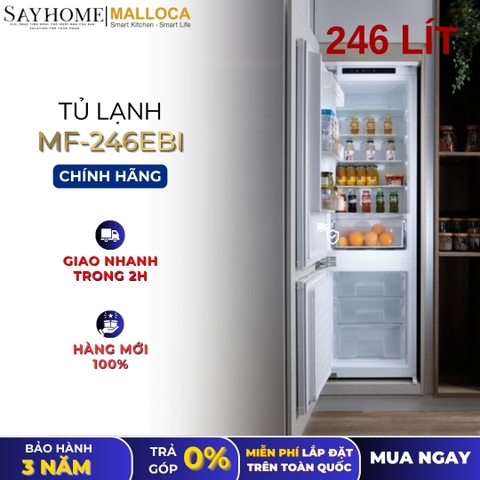 Tủ lạnh MALLOCA MF-246EBI dung tích 246L - Hàng chính hãng