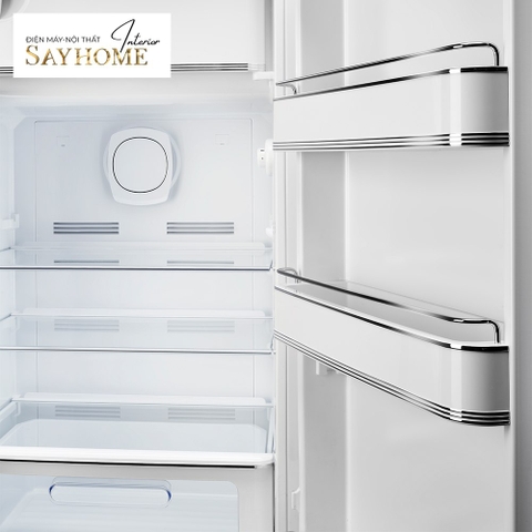 Tủ lạnh SMEG FAB28RRD6 270 lít màu đỏ — khoang tủ mở cửa