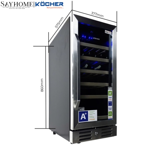 Tủ rượu vang KOCHER KWEU-1131B độc lập 90L (31 chai) - Hàng chính hãng
