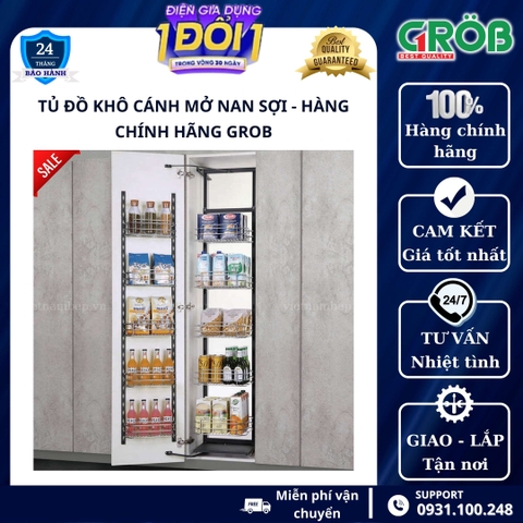 Tủ đồ khô đa năng mạ Crom nan tròn cao cấp GROB - Bảo hành chính hãng 2 năm