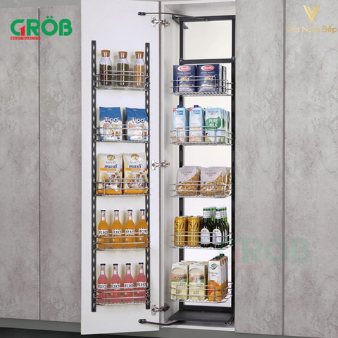 Tủ đồ khô 2-4-6 tầng inox mạ Crom GROB - Nan tròn