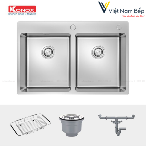 Chậu rửa bát Topmount Sink Unico 7650 - Chính hãng KONOX