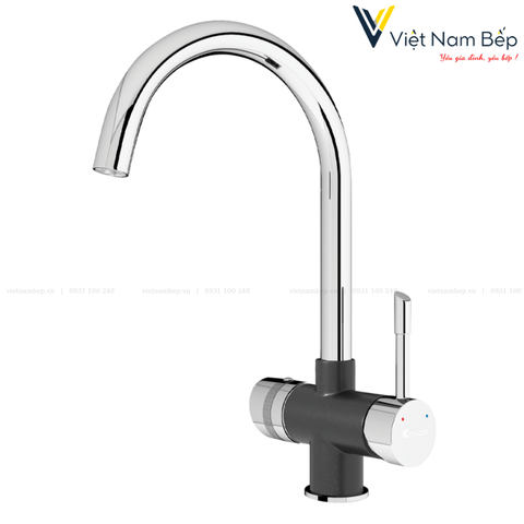 Vòi rửa bát ba đường nước Trim-Water Black - Chính hãng KONOX