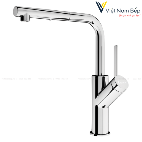 Vòi rửa bát dây rút Artan Chrome - Chính hãng KONOX