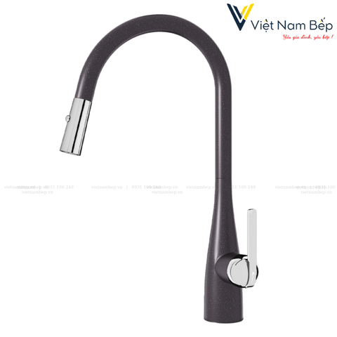 Vòi rửa bát dây rút Curva Black - Chính hãng KONOX