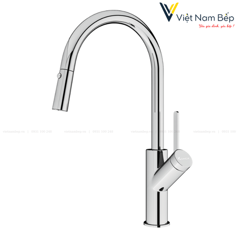 Vòi rửa bát dây rút Ponte Chrome - Chính hãng KONOX